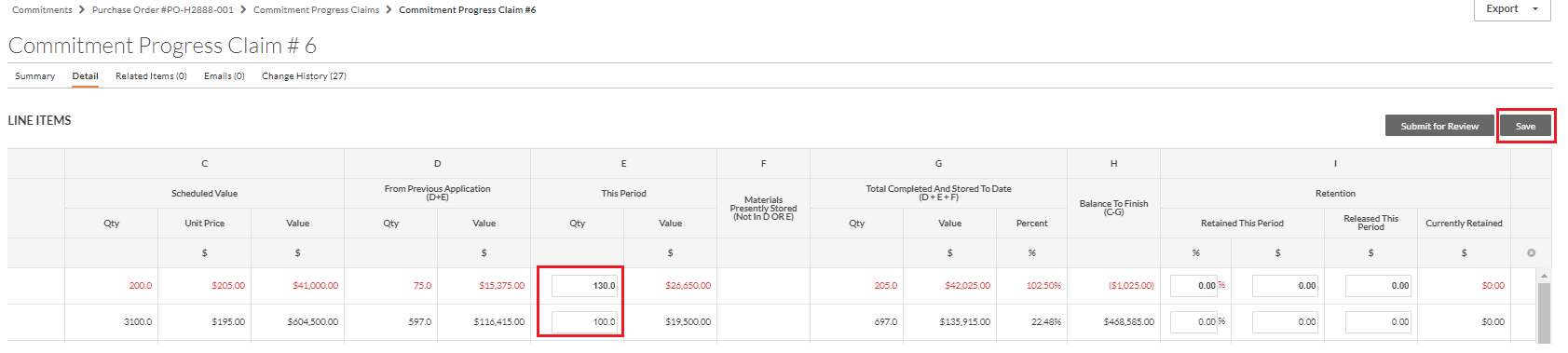 Creating and paying a commitment claim in Procore from MYOB – Interfy Help